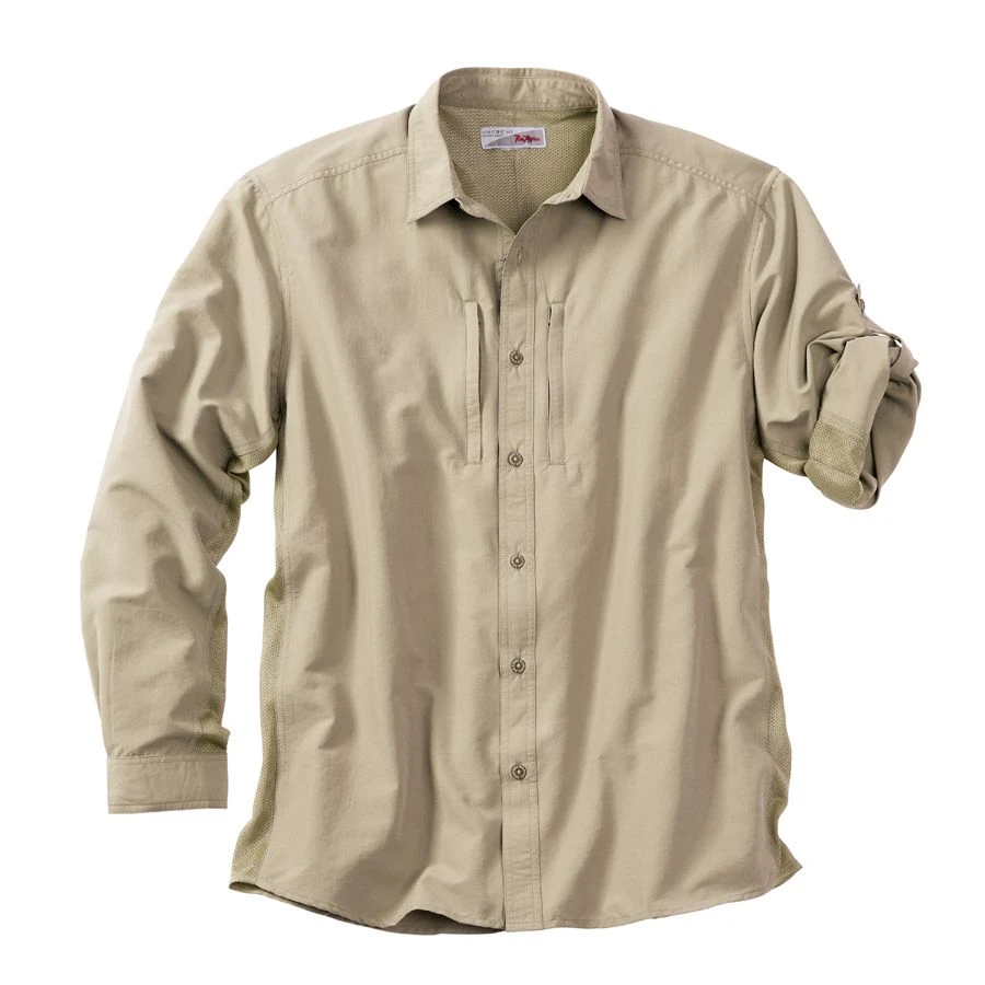 Men's Scheels Outfitters Insect Shield Tan Fishing Long Sleeve Button Up  Shirt