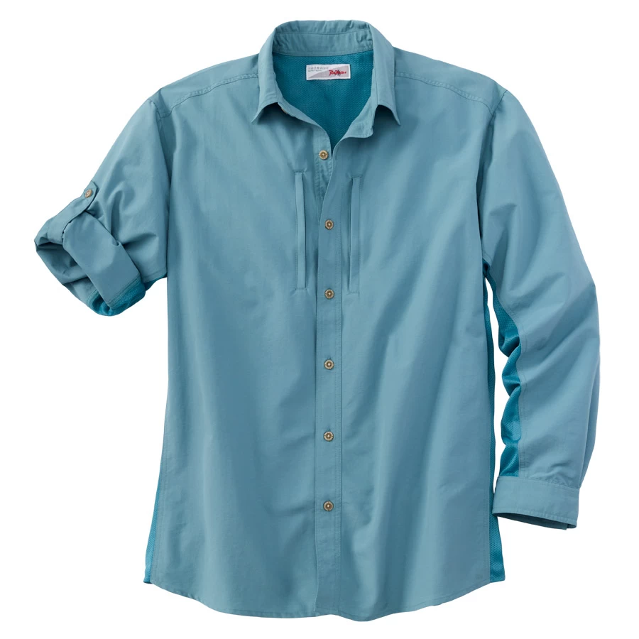 LL Bean Men’s Nylon Polyester Short Sleeve Nylon Polyester Fishing Shirt  Large T